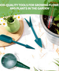 Compact Mini Handheld Seed Spreader Kit With Four Seeders Two Shovels And Five Seed Boxes Grab And Go Garden Seeder Tool Set displayed