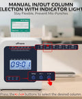 Manual in/out selection on No Sweat Thermal Time Clock For Small Business Crews with clear indicator lights and time display.