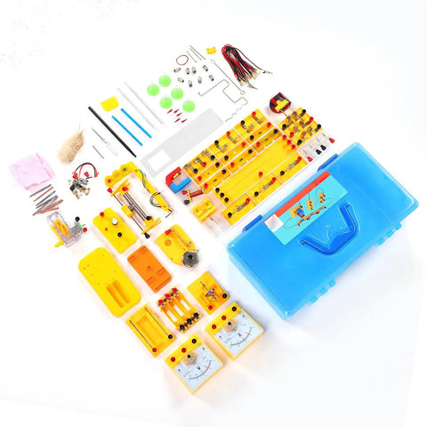 Hands On Electromagnetism Kit For Teens And Students, 68 Experiments On Electric Circuits And Magnetic Fields, Complete Learning Set With Double Layer Storage Box, Great For Junior And Senior High Science Class