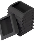 8 Pack Caster Cup Furniture Stoppers for Sofas, Beds and Chairs, Premium Solid Rubber Wheel Cups stacked and isolated