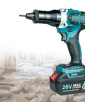 Cordless Rivet Nut Gun Set With Led Work Light And Rechargeable Battery Fits M3 M4 M5 M6 M8 M10 M12 Rivet Nutserts No Cord Hassle, 26V lithium battery.