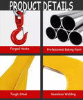 Heavy Duty Forklift Jib Boom Crane With 4400 LB Capacity, showing forged hooks, tough steel, and seamless welding details.