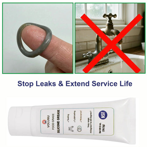 Food Grade Silicone Grease 4oz Twin Pack NSF Approved Waterproof Go-To Lubricant for Valves Faucets O-Rings Filters and Pool Equipment High Temp Resistant from -40F to 400F Odorless and Colorless