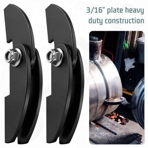Heavy Duty Weld On BBQ Smoker Hinge Pair For Doors 8 By 2 And A Quarter Inch, 3 Sixteenth Inch Plate Steel, DIY Weld On Black Finish, Beefy Built Tough For Heavy Grills, Firebox Lids, Warpage-Resistant, Long-Lasting Performance. 3/16 plate steel weld-on hinges for smoker door