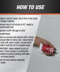 Person applying Kwik Seal Kitchen And Bath Adhesive Caulk White 2.8 Oz Waterproof Sealant That Bonds Like Glue And Seals Like Caulk