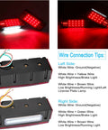 Submersible Boat Trailer Lights Kit with LED stop brake turn signals, white backup lights, wiring tips shown