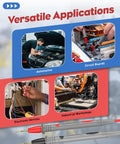 Versatile applications of 11 Piece Multimeter Leads Kit With Back Probes And Dual Ended Alligator Clips for automotive and electronics.