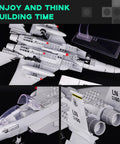 Dope F15 Eagle Fighter Jet Model Kit With Display Stand, 223 Piece Military Airplane Building Set For Adults, Limited Edition Gift, showing assembly details and display stand