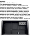 Center Console Organizer Tray Fits GMC Sierra 2014 To 2018 And Yukon Tahoe Suburban Silverado 2015 To 2020, shown with compartments.