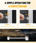 Door Hinge Adjustment Tool For Home And Commercial Doors 0.55 To 0.74 Inch Hinge Gap Wrench in use, simple steps.