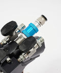 Close-up view of the Heavy Duty Polyurethane Foam Spray Gun With Air Purge Self Cleaning Pu Foaming Tool Cast Iron Frame.