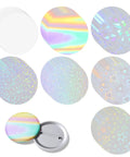160 Pcs Colorful Holographic Badge Film For Button Makers 58mm Two And A Quarter Inch Glittery Protective Films With 8 Styles