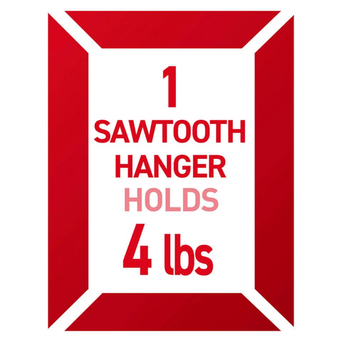 Sticky Nail Sawtooth Picture Hangers 3 Pack Damage Free Wall Mounts With No Tools Adhesive Each Hanger Holds Up To 5 Lbs