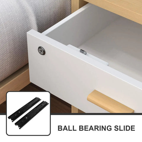 Heavy Duty Drawer Slides 2 Pack Stainless Steel Ball Bearing Sliding Rails For Kitchen Cabinets in drawer installation view