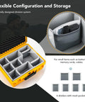 Waterproof PVC1 Hard Camera Case With Padded Dividers For Cameras Lenses And Dual Drones Like DJI Mavic Air Mini And Fly Series