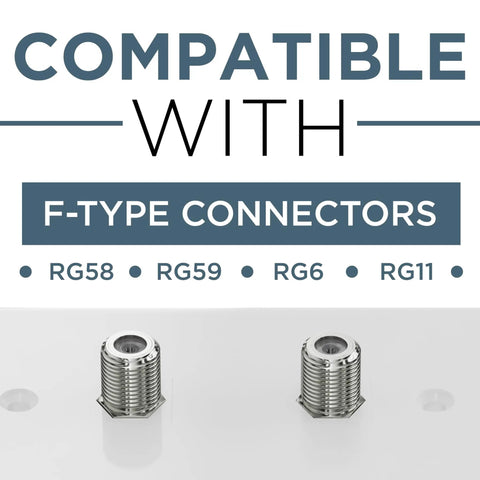 Hassle Free Dead Simple Coaxial Cable Connector Kit With Nuts And Washers Rock Solid F81 Barrel Couplers for RG58 RG59 RG6 RG11