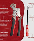 Heavy Duty Car Clip Pliers 2 Pack Set Auto Trim Removal Tool Stainless Steel Fastener Remover shown with details