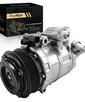 Heavy Duty Air Conditioning AC Compressor No Hassle Bolt On Replacement For Ford Explorer 2011 Through 2015 And Police Interceptor Utility close up view