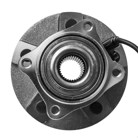 Top view of Rear Wheel Hub And Bearing Assembly For 2005 2006 Equinox 2006 Torrent 2002 2007 Saturn Vue 5 Lug Hub With ABS 4 Wheel ABS Models Only AUQDD 512229 Maintenance Free And Easy To Install Plug In And Go