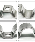 Close-up of 12mm Stainless Steel Double Line Clamps Kit With Hex Socket Screws M5 By 12 Silver Tone Pack Of 10 Durable 304
