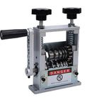 Hyuduo Drill Powered Wire Stripper 6 Hole Electric Cable Stripping Tool showing gears, adjustable handle, and safety sign.