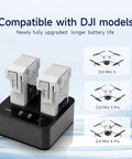 Compact Dual Port 72W Fast Charger Hub For Mini Drone Batteries With LCD Screen App Control And USB C Output Charges Two Batteries At Once
