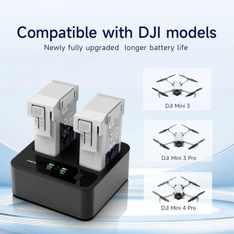Compact Dual Port 72W Fast Charger Hub For Mini Drone Batteries With LCD Screen App Control And USB C Output Charges Two Batteries At Once