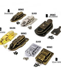 Two Pack Metal Toggle Hasp Latches Hardware With Screws Heavy Duty Iron Locking Clasps For Tool Boxes Chests Doors Sheds