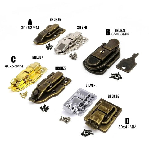 Two Pack Metal Toggle Hasp Latches Hardware With Screws Heavy Duty Iron Locking Clasps For Tool Boxes Chests Doors Sheds