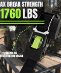 Beefy Heavy Duty 1 Inch By 12 Foot Auto Retracting Ratchet Straps with 1760 Pound Break Strength on trailer