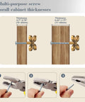Six Pack Butterfly Brass Cabinet Knobs Zinc Alloy Vintage Hardware for all cabinet thicknesses installation details