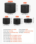 Tour Tough Five Piece Drum Case Set Crafted From Durable 600D Nylon With Heavy Padding for various drum sizes including kick and snare.