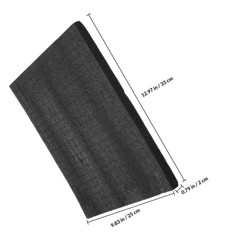 Black Foam Storage Box With Sponge Padding For Electronics And Household Items, dimensions 12.97x9.83x0.79 inches