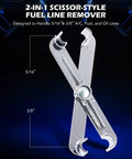 25 Piece Quick Disconnect Tool Set For Automotive A C Fuel And Transmission Lines scissor-style fuel line remover