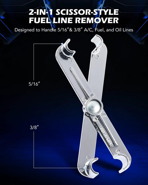 25 Piece Quick Disconnect Tool Set For Automotive A C Fuel And Transmission Lines scissor-style fuel line remover