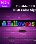 Bluetooth Controlled LED Sign For Business Programmable Flexible Digital Display with DIY Text Graffiti Animations visible