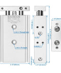 Heavy Duty Double Rod Pneumatic Air Cylinder 25mm Bore 50mm Stroke Double Acting Aluminum Body With PT One Eighth Port