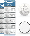 Top Shelf CR2016 3V Lithium Coin Cell Batteries 10 Count Pack, showing batteries and packaging for home remotes and digital devices.