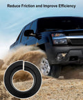 Power Steering Gear Bushing For Chevy Avalanche Silverado Suburban Tahoe GMC Sierra Yukon Cadillac Escalade 2007-2015 2007-2014 Replace 221036 Helps Absorb Road Vibration For Smoother Steering And Improved Driving Comfort beside an SUV on rocky terrain