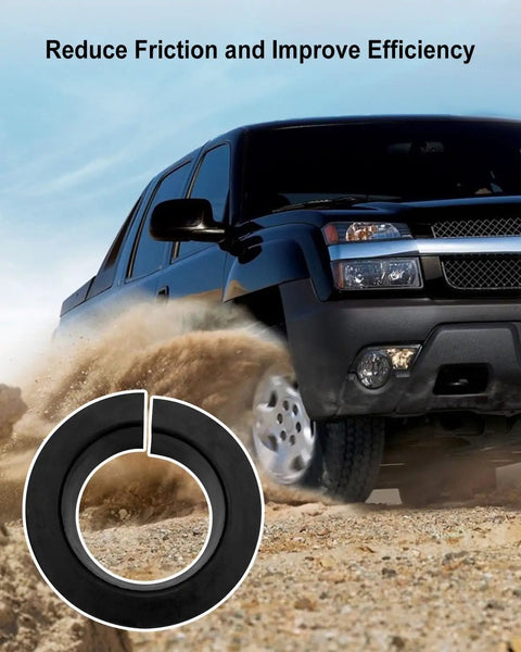 Power Steering Gear Bushing For Chevy Avalanche Silverado Suburban Tahoe GMC Sierra Yukon Cadillac Escalade 2007-2015 2007-2014 Replace 221036 Helps Absorb Road Vibration For Smoother Steering And Improved Driving Comfort beside an SUV on rocky terrain