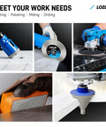 17 Piece Wet Dry Diamond Hole Saw Kit with Turbo Blades for porcelain marble concrete tile drilling, various tools displayed