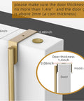 Matte Gold Over The Door Double Hanger Hooks Twin Metal Organizer For Coats Hats Robes And Towels Space Saving Door Hook With Soft Sponge Pads