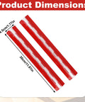 Two Pack Clear Acrylic Hinges Self Adhesive For Cabinets Boxes Displays Glass Furniture Aquarium Enclosures Durable 11.81 By 1.77 Inch Small Hinge DIY Projects And Repairs dimensions shown