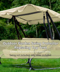 Waterproof Swing Canopy Cover For Outdoor Porch Swing Top Replacement, UV Resistant Canopy Only For Patio Garden scene