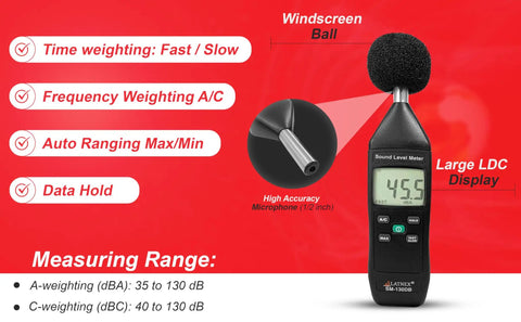 Digital Decibel Meter Type 2 With Calibration Certificate For Environmental And Industrial Noise Monitoring with LCD display