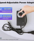 Speed adjustable power adapter with knob design for Compact Electric Water Transfer Pump With Top Shelf Food Grade Hoses.