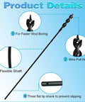 Pro Grade Flexible Installer Drill Bit For Pulling Wires Through Walls Ceilings And Sidewalks, 54 Inch Length, Three Quarter Inch Auger details