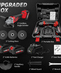 Cordless Angle Grinder Four And A Half Inch Beast Brushless Metal Grinder 12000 RPM With Dual 4Ah Batteries And Charger Set