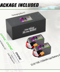 Dual Pack 22.2V 1550mAh 150C LiPo Battery With XT60 Plug For FPV Drones And Quads 6S High Discharge RC Battery Package