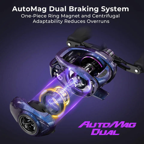 Royale Legend Pro Baitcasting Reel with AutoMag Dual Braking System illustration